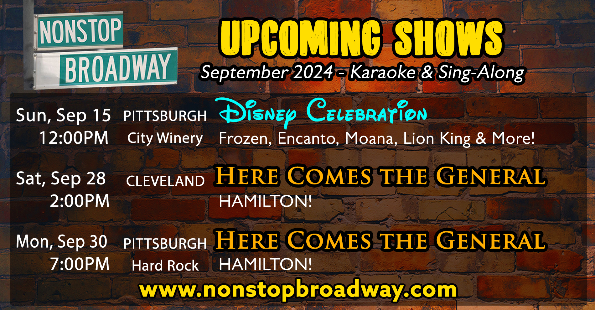 Upcoming Shows NonStop Broadway